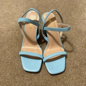 tinstree high heels baby blue never worn before size 7